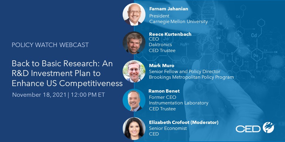 Policy Watch Webcast: Back to Basic Research: An R&D Investment Plan to Enhance US Competitiveness